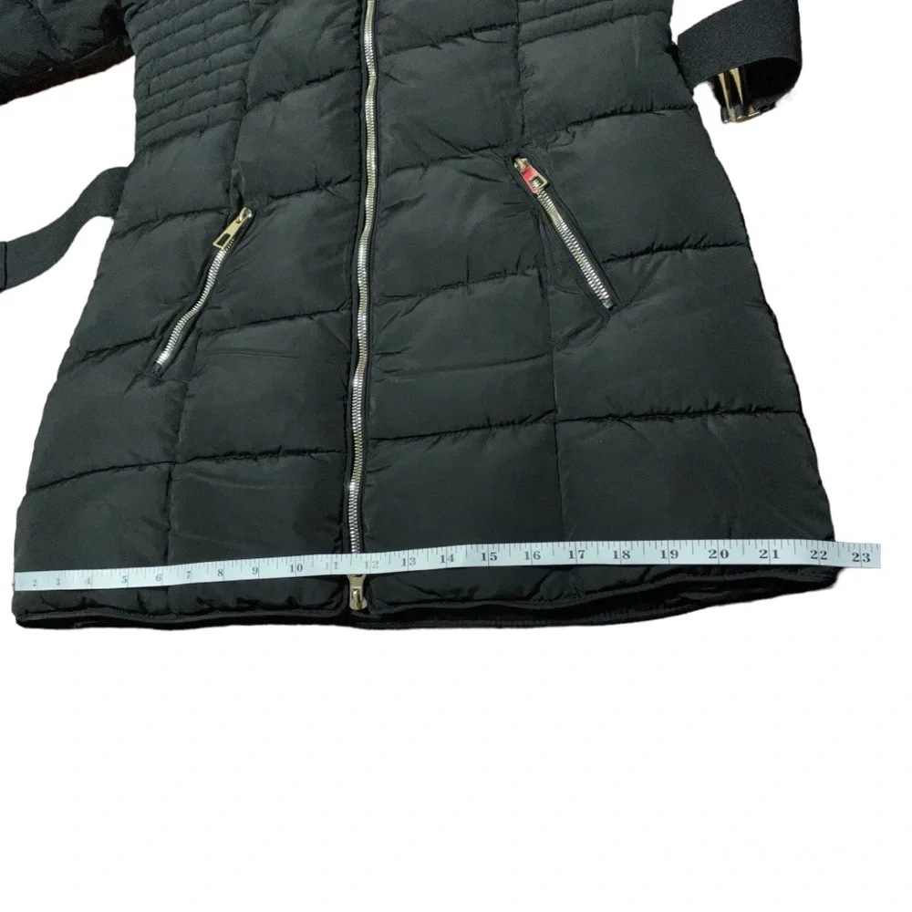 YMI Medium Black and Gold Long Winter Jacket - Picture 7 of 14